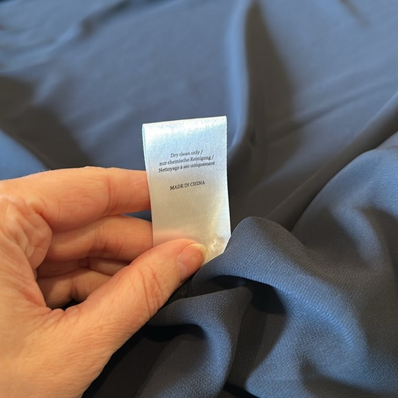 WRAP Blue/Gray Velvet Open Light Jacket/Wrap with Gold Sequin Detail Size 14 - Picture 8 of 9